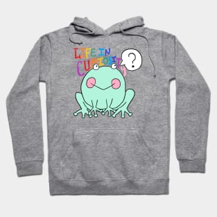 life in curiosity, frog Hoodie